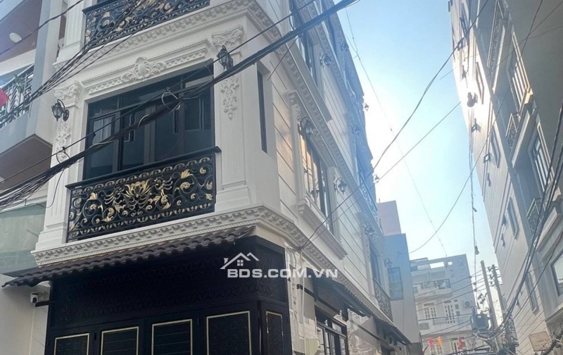 NHÀ MỚI ĐẸP NGUYỄN THƯỢNG HIỀN, XD 2025  CĂN GÓC 2 MẶT TIỀN HẺM XE HƠI 50m2 (4X12) 4 tầng,